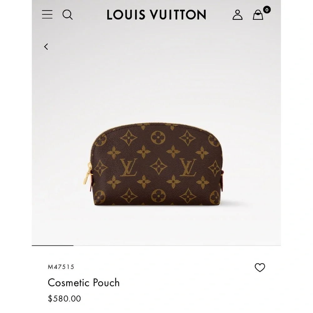 LOUIS VUITTON Pochette Bag Cosmetic Makeup Pouch PM Monogram - Picture 16 of 16